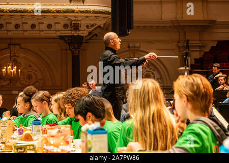 Amsterdam, Niederlande. 04 Nov, 2019. AMSTERDAM, 04-11-2019, Eröffnung Nationaal Schoolontbijt am Koninklijk Concertgebouw in Amsterdam. Credit: Pro Schüsse/Alamy leben Nachrichten Stockfoto