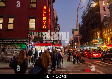 Alleva italienische Molkerei im Grand und Mulberry Street, Manhattan, New York, NY, Vereinigte Staaten von Amerika. Stockfoto