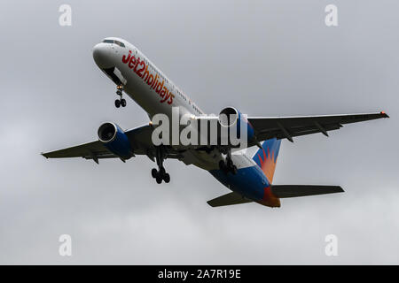 Jet2 Airlines Boeing 737 Abflug Flughafen Manchester Stockfoto