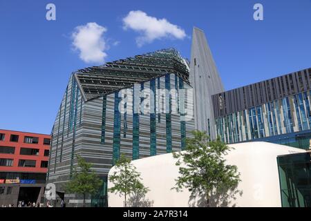 LEIPZIG, Deutschland - Mai 9, 2018: Augusteum, Hauptgebäude der Universität Leipzig in Deutschland. Die Universität besteht seit dem 15. Jahrhundert und hat z.z. Stockfoto