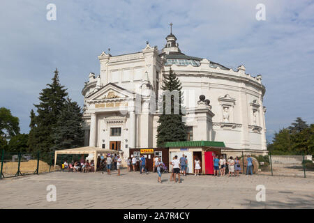 Sewastopol, Krim, Russland - Juli 24, 2019: Gebäude Panorama der Verteidigung von Sewastopol, Krim 1854-1855 Stockfoto