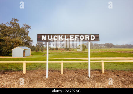 Muckleford Bahnhof Victoria Australien Stockfoto