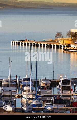 Hobart Australien/Ruhige am frühen Morgen Szene in Sullivans Cove, Hobart Tasmanien. Das Hobart Waterfront bietet eine lebendige Mischung aus kommerziellen und Vergnügen Stockfoto