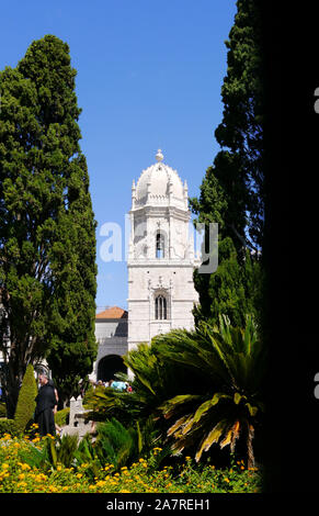 Portugal, Lissabon. Bezirk von Santa Maria de Belém. Kloster Jeronimos. Stockfoto