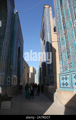 Usbekistan. Samarkand. Denkmal für Shahi Zinda Stockfoto