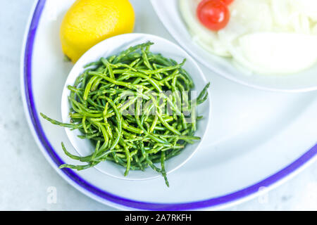 Frische grüne Bohnen Gemüse Stockfoto