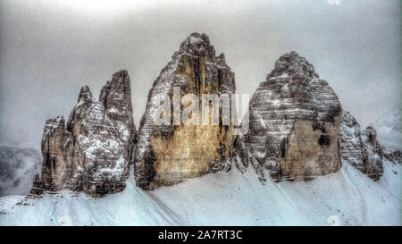 Drei Zinnen, Dolomiten Stockfoto