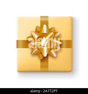 Eingestellt von Geschenken. Sammlung realistische Geschenk Geschenke top Stock Vektor