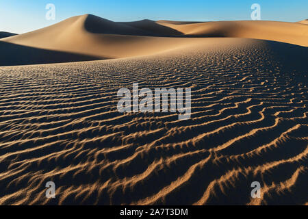 Sahara Wüste Sanddünen, Erg Lihoudi, Marokko. Stockfoto
