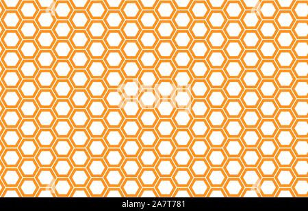 Bee Honey Comb Hintergrund nahtlos. Einfache nahtlose Muster der Biene wabenförmigen Zellen. Abbildung. Vektor Textur. Geometrische drucken Stock Vektor