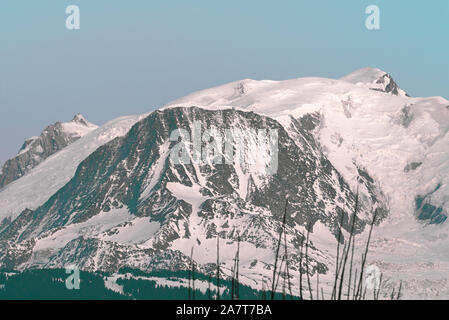 Mont Blanc, Weißer Berg (von domancy Tal gesehen, Frankreich) Stockfoto