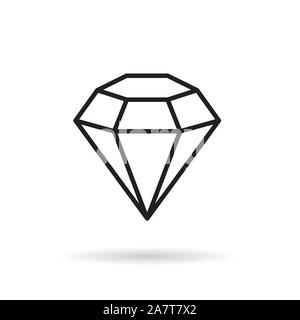 Black Diamond icon-Vector Illustration Stock Vektor
