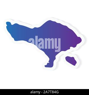 Abstrakte Bali Karte - Vector Illustration Stock Vektor