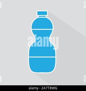 Flasche mit Wasser icon-Vector Illustration Stock Vektor