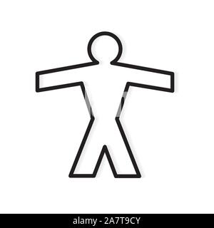 Person silhouette icon-Vector Illustration Stock Vektor