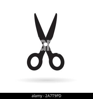 Schwarze Symbol Schere - Vector Illustration Stock Vektor