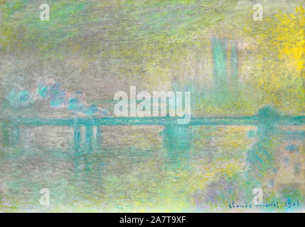 Claude Monet, Charing Cross Bridge, London, Landschaftsmalerei, 1901 Stockfoto