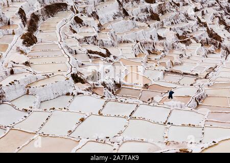 Maras, Salzbergwerk in Peru Stockfoto