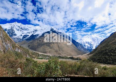 Salkantay trekking, einer der schönsten Wanderwege in Peru, es endet u in Machu Pichcu Stockfoto