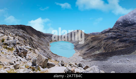 Salkantay trekking, einer der schönsten Wanderwege in Peru, es endet u in Machu Pichcu Stockfoto