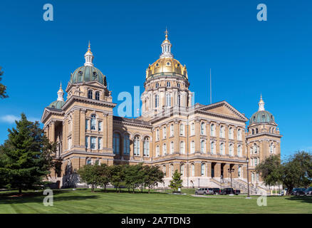 Iowa State Capitol (Iowa Statehouse), Des Moines, Iowa, USA. Stockfoto