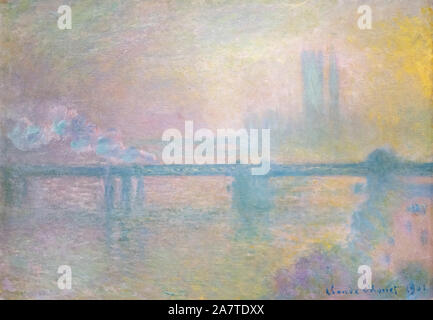 Charing Cross Bridge, London von Claude Monet (1840-1926), Öl auf Leinwand, 1901 Stockfoto