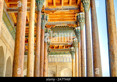 Bolo Hauz Moschee, Buchara, Usbekistan Stockfoto