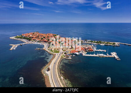 Nessebar antike Stadt am Schwarzen Meer. Stockfoto