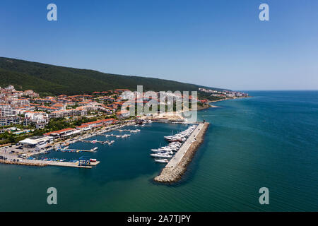 Yacht Marina in Sea Resort St. Vlas, Bulgarien Stockfoto