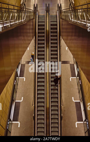 Die neue U-Bahn von Kopenhagen November 2019 Stockfoto