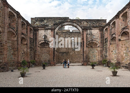 Die Kirche La Compania in der Casco Viejo Bezirk in Panama City Panama Stockfoto