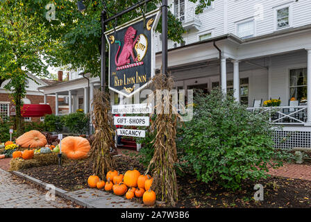 The Red Lion Inn, Pittsfield, Massachusetts, USA. Stockfoto