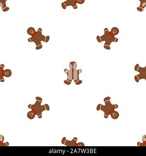 Große identisch Gingerbread Man, Kit buntes Gebäck Cookie. Cookie aus der sammelbaren Natürliche leckeres Essen Gingerbread Man, Gebäck, Zubehör. Stock Vektor