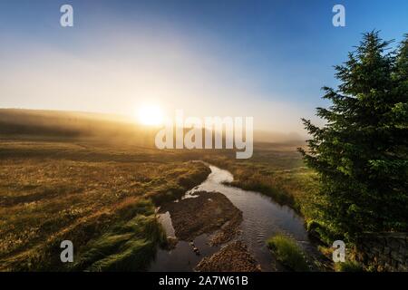 Die jizerka Siedlung im Isergebirge ist das Zentrum der Sommer- und Wintertourismus. Stockfoto