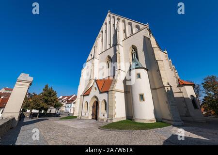 Chram svateho Mikulase im Zentrum von Znojmo, Mähren. Stockfoto