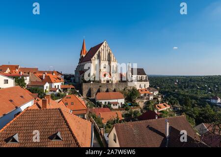 Chram svateho Mikulase im Zentrum von Znojmo, Mähren. Stockfoto