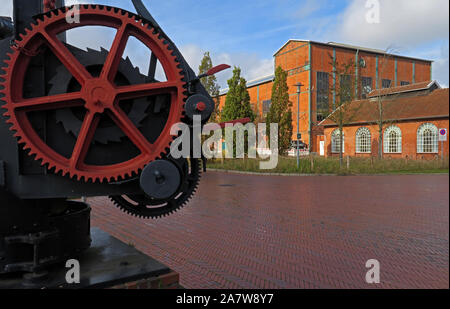 Papenburg, Deutschland - 2019.11.03: Die alten historischen Räumlichkeiten der Meyer Werft im Jahr 1976 abgebrochen Stockfoto