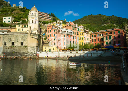 Kirche Santa Margherita di Antiochia, Vernazza, Cinque Terre, La Spezia, Italien Stockfoto