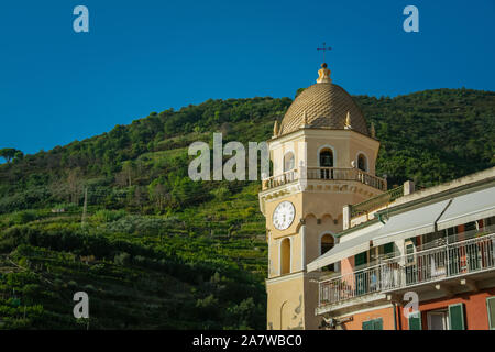 Kirche Santa Margherita di Antiochia, Vernazza, Cinque Terre, La Spezia, Italien Stockfoto