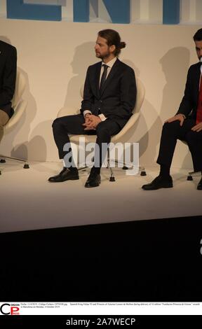 Barcelona, Spanien. 04 Nov, 2019. Spanischen König Felipe VI und die Prinzessin von Asturien Leonor de Borbón während delevery 10 Edition "Fundacion Princesa de Girona" Awards in Barcelona am Montag, 4. Oktober 2019. Credit: CORDON PRESSE/Alamy leben Nachrichten Stockfoto