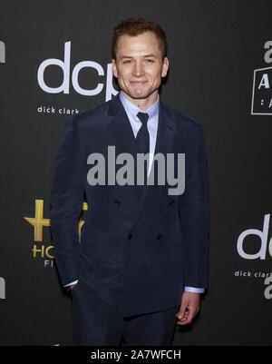 Beverly Hills, Kalifornien - 03.November 2019: Taron Egerton besucht die 23. jährliche Hollywood Film Awards im Beverly Hilton Hotel Stockfoto
