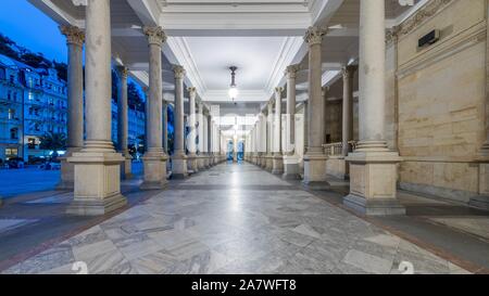 Mill Colonnade in der Kurstadt Karlovy Vary Stockfoto