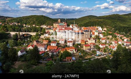 Tschechische Burg Loket in Westböhmen Region. Stockfoto