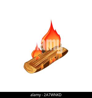 Vektor Cartoon Stil Abbildung: bonfire. Brennen woodpile. Stock Vektor