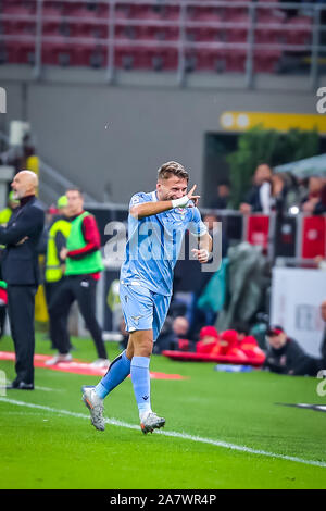 Mailand, Italien. 3 Nov, 2019. glück Ciro unbeweglich (SS Lazio) während der AC Mailand vs S.S. Lazio, italienische Fußball Serie A Männer Meisterschaft in Mailand, Italien, 03.November 2019 - LPS/Fabrizio Carabelli Credit: Fabrizio Carabelli/LPS/ZUMA Draht/Alamy leben Nachrichten Stockfoto