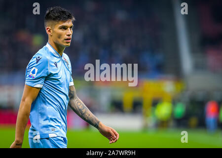 Mailand, Italien. 3 Nov, 2019. joaquin Correa (SS Lazio) während der AC Mailand vs S.S. Lazio, italienische Fußball Serie A Männer Meisterschaft in Mailand, Italien, 03.November 2019 - LPS/Fabrizio Carabelli Credit: Fabrizio Carabelli/LPS/ZUMA Draht/Alamy leben Nachrichten Stockfoto