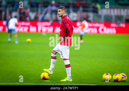 November 3, 2019, Milano, Italien: Rade krunic (ac mailand) beim AC Mailand vs S.S. Lazio, italienische Fußball Serie A Männer Meisterschaft in Mailand, Italien, 03.November 2019 - LPS/Fabrizio Carabelli (Credit Bild: © fabrizio Carabelli/LPS über ZUMA Draht) Stockfoto