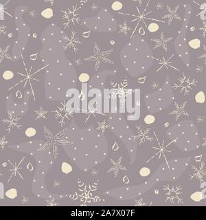 Süße Hand gezeichnet Winter Muster. Nahtlose Muster. Vector Illustration Stock Vektor