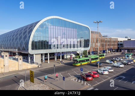 Poznan Glowny - Hauptbahnhof in Poznan, Woiwodschaft Großpolen in Polen Stockfoto