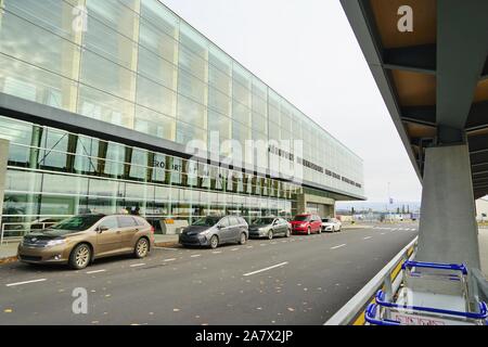 QUEBEC CITY, Kanada - 2 May 2019 - Blick auf den Internationalen Flughafen Jean Lesage (YQB) in Quebec City, Kanada. Stockfoto